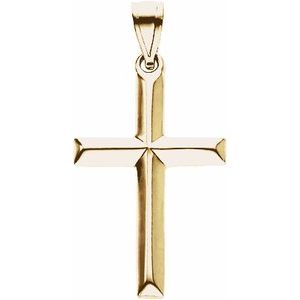 14K Yellow Gold Cross Pendant