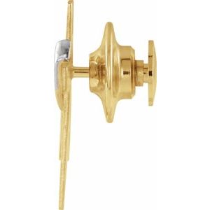 14K Yellow/White Gold Deacon's Cross Lapel Pin