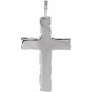 Sterling Silver Nugget Cross Pendant