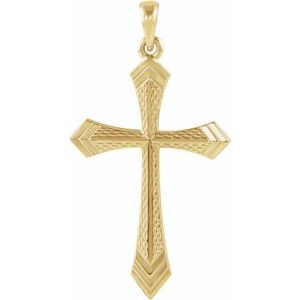 Platinum 32x21 mm Cross Pendant