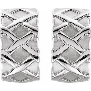 Platinum J-Hoop Earrings