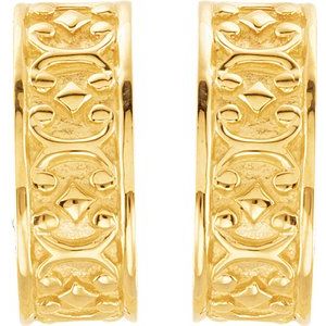 10K Yellow Gold J-Hoop Earrings