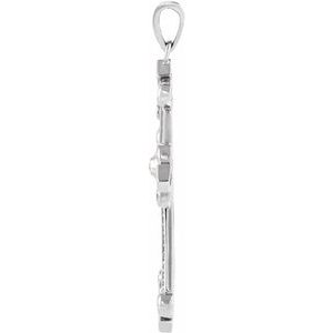 14K Yellow Gold 5/8 CTW Natural Diamond Cross Pendant