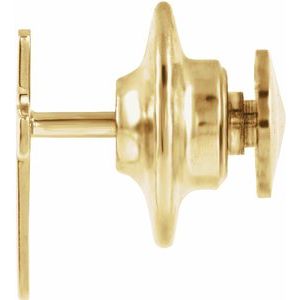 14K Yellow Gold Cross Lapel Pin