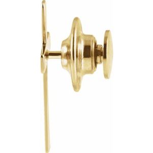 14K Yellow Gold Cross Lapel Pin