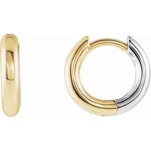 Platinum Hinged 12 mm Hoop Earrings