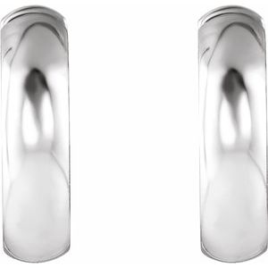 Sterling Silver Hinged 14.25 mm Hoop Earrings
