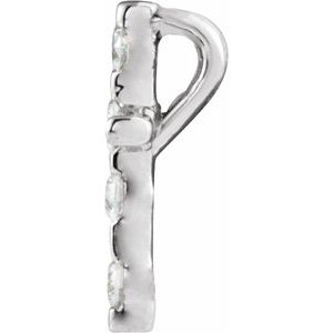 Sterling Silver .08 CTW Natural Diamond Cross Pendant