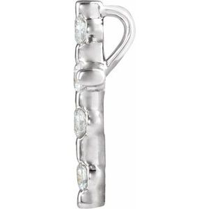 Platinum 1/5 CTW Natural Diamond Cross Pendant