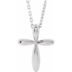14K Yellow Gold 10x7.72 mm Cross Pendant