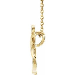 14K Yellow Gold Cross 16-18" Necklace