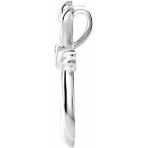 Platinum .06 CTW Natural Diamond Cross Pendant