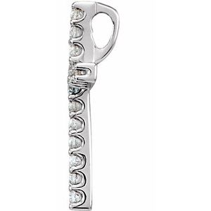 14K White Gold .06 CTW Natural Diamond Petite Cross Pendant