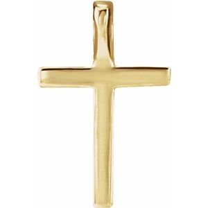 14K Yellow Gold .06 CTW Lab-Grown Diamond Petite Cross Pendant