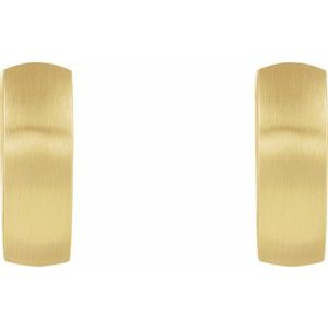 14K Yellow Gold 17.5 mm Hinged Hoop Earrings