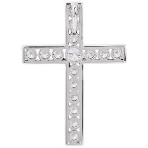 14K Rose Gold 1/2 CTW Natural Diamond Cross Pendant