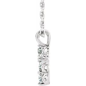 Platinum 1/6 CTW Natural Diamond Cross 16-18" Necklace