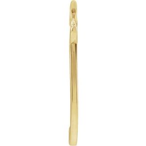 10K Yellow Gold Script Initial D Necklace Center
