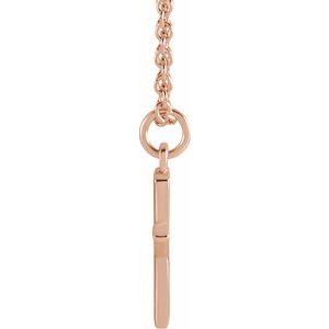 18K Rose Gold-Plated Sterling Silver Initial X Dangle 18" Necklace
