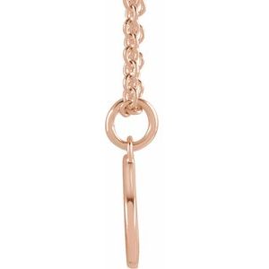 18K Rose Gold-Plated Sterling Silver Initial P Dangle 16" Necklace