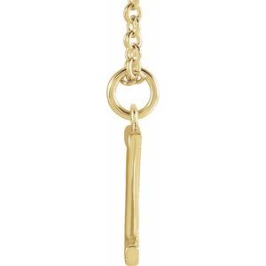 18K Yellow Gold-Plated Sterling Silver Initial Z Dangle 18" Necklace