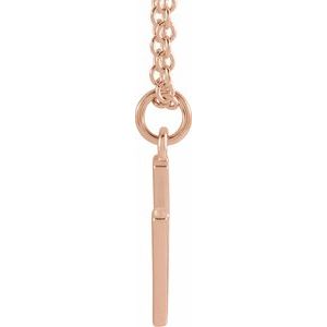 18K Rose Gold-Plated Sterling Silver Initial H Dangle 16" Necklace