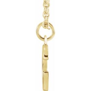 18K Yellow Gold-Plated Sterling Silver Initial C Dangle 16" Necklace