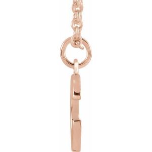 18K Rose Gold-Plated Sterling Silver Initial C Dangle 18" Necklace