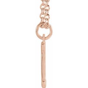 18K Rose Gold-Plated Sterling Silver Initial I Dangle 18" Necklace