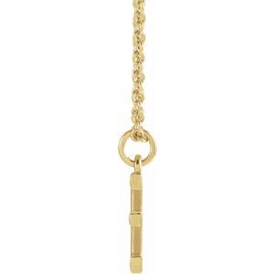 14K Yellow Gold Initial E Dangle 18" Necklace