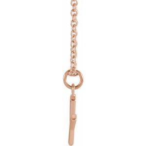 18K Rose Gold-Plated Sterling Silver Initial Y Dangle 18" Necklace