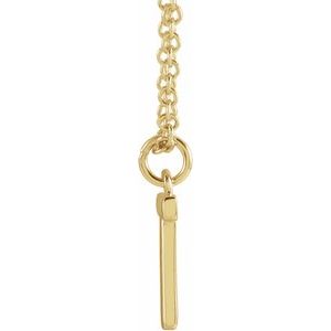 18K Yellow Gold-Plated Sterling Silver Initial T Dangle 18" Necklace