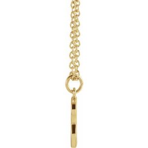 18K Yellow Gold-Plated Sterling Silver Initial S Dangle 16" Necklace