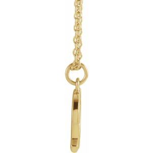 18K Yellow Gold-Plated Sterling Silver Initial Q Dangle 16" Necklace