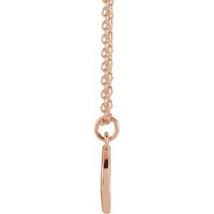 18K Rose Gold-Plated Sterling Silver Initial O Dangle 16" Necklace
