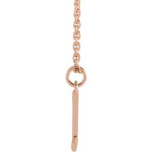 18K Rose Gold-Plated Sterling Silver Initial L Dangle 18" Necklace