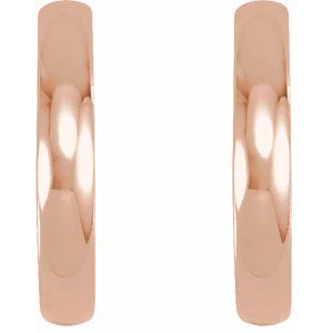 14K Rose Gold Hinged 17.5 mm Hoop Earrings