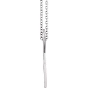 Sterling Silver Faith, Hope, Love Pierced Loop 16-18" Necklace
