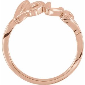 14K Rose Gold Love Ring
