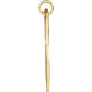 14K Yellow Gold 20.7x15.4 mm Pierced Cross Shield Pendant