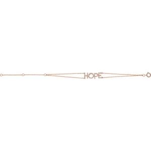 14K Rose Gold 1/4 CTW Natural Diamond Hope 5-7" Bracelet