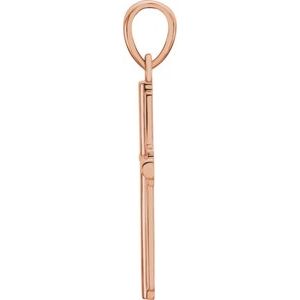 14K Rose Gold Cross Pendant