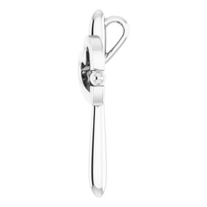 Sterling Silver Cross with Heart Pendant
