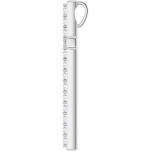 14K White Gold 5/8 CTW Natural Diamond Cross Pendant
