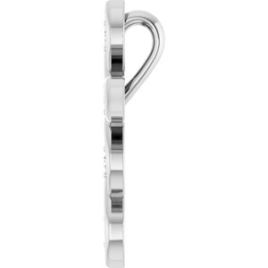 Sterling Silver .08 CTW Natural Diamond Cross Pendant