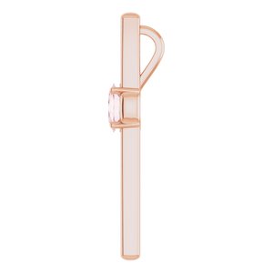 14K Rose Gold Natural Morganite Cross Pendant