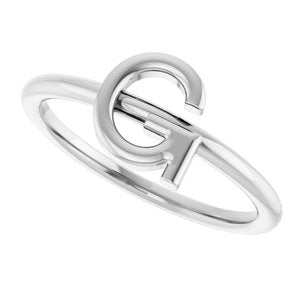 Platinum Initial G Ring