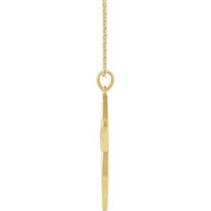 14K Yellow Gold .08 CTW Natural Diamond Cross 16-18" Necklace