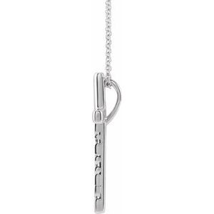Sterling Silver Blessed Cross 16-18" Necklace