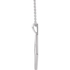 Platinum Ornate Pierced Cross 16-18" Necklace